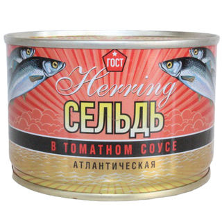 Сельдь в томатном соусе  250г ГОСТ Калининград